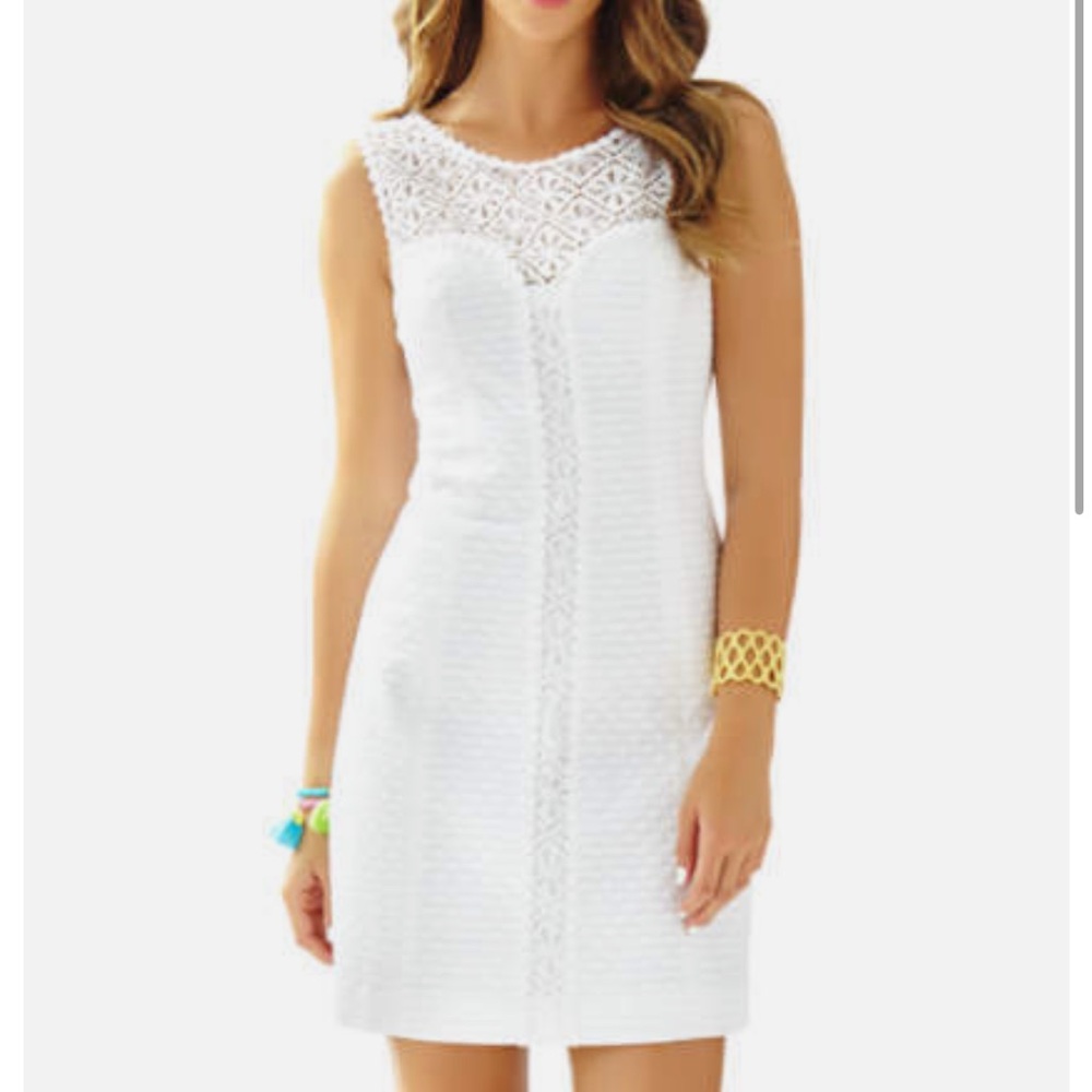 Lilly Pulitzer SOFIA Resort White Lace Shift Dress